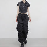 Pias denim cropped shirt