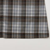 CHECK SLIT LONG SKIRT GRAY