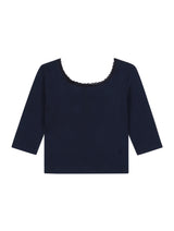 LETTER LACE TOP (NAVY)