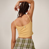 Tiam Crop Bra Top Yellow
