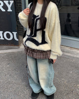 チェックレイヤードスカート