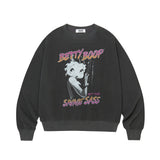 [ULKIN X BETTYBOOP] グラマーグラフィックスウェットシャツ_チャコール