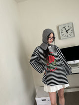 Rose stripe T