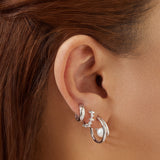 Silver Sparkle 925 Silver Ring Earring E061-05H