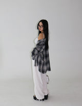 [UNISEX] Checkered Vintage Cutting Shirt