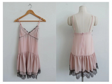 PINKBOM BLUSH LACE MINI DRESS
