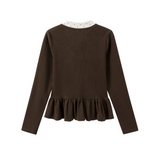 Avery Ribbon Peplum Cardigan