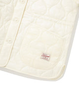 Women’s Collarless Quilted Jacket Light Yellow