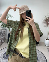 ケイトロールアップチェックシャツ