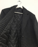 ファインウールチェックロングコート (2color)