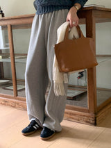 [Wool fleece] Eggdon string two-way pants