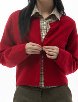  COZY WAVE CARDIGAN (RED)