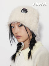"crying eyes"embroidered beanie