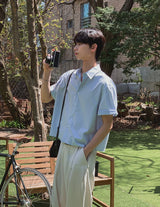 Aaron Summer Basic Half Crop Shirt