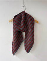Bias stripe wool muffler / 4colors