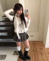 キドチェックプリーツミニスカート
