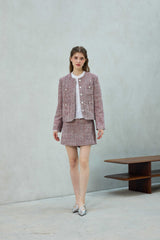 CHERISH TWEED SKIRT PANTS / RED