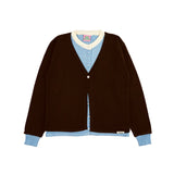 Lumen Layered Cardigan - Choco Blue Size 2