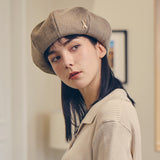 VA Stud Octagon Wool Beret / Beige