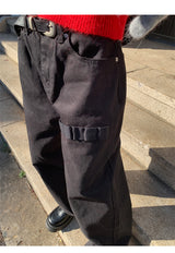 MULTI DETAIL WIDE TROUSER PANTS (3COLOR)