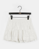 Hice suede corduroy frill mini skirt