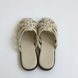 Woven leather slippers (2color)