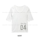 Macha crack numbering elbow length short sleeves