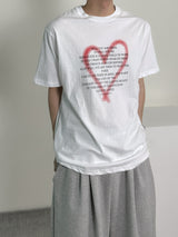 Heart spray lettering Half sleeve