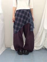 Misty Checkered Layered Skirt