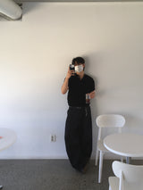 Olen two-tuck wide slacks 3C