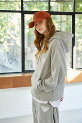 GOODLUCK HEART HOODIE / MELANGE