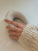 [4 set] bold chain ring set / 2 colors / daily simple mood silver ring