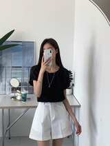 Weekly Wrinkle Shirring Blouse / 2 colors