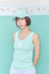 KIRI SKULL SLEEVELESS TOP (MINT)
