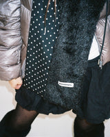 Fluffy hood muffler (black)