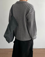 Frame V-neck Crop Knit