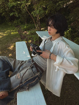 スカルプリンクルオーバーシャツ (3 color)