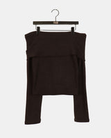 Haezen feminine fit off-shoulder knit T-shirt