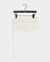 Into wool frill wrap skirt