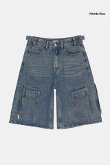 Code cargo bermuda denim pants