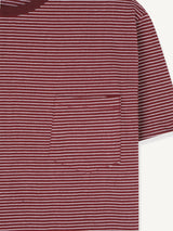 Striped pocket short-sleeve T-shirt