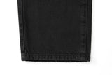 DESTROYED SLIM WIDE FIT DENIM PANTS_BLACK code 6836
