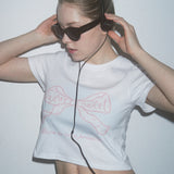 SW'S RIBBON T- SHIRTS - WHITE
