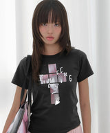 クロスキラTシャツ (ブラック) F26QB054