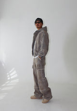 [UNISEX] Vintage Washing Cargo Wide Pants