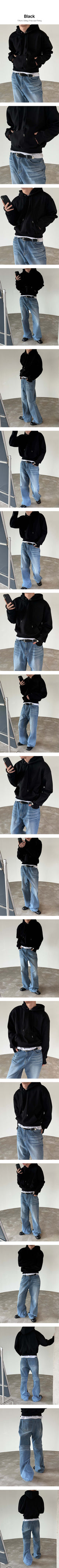 Snap warmer crop hood t-shirts(3color)