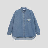 OVERSIZED PARAGRAPH DENIM SHIRT