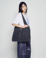 26SS ラベルポイントデニムショルダーバッグ