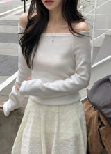 Romantic Warm Off Shoulder Raglan T-Shirt (4color)