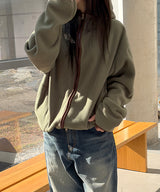 [Unisex]ラインフリース フード ジップアップ(3color)